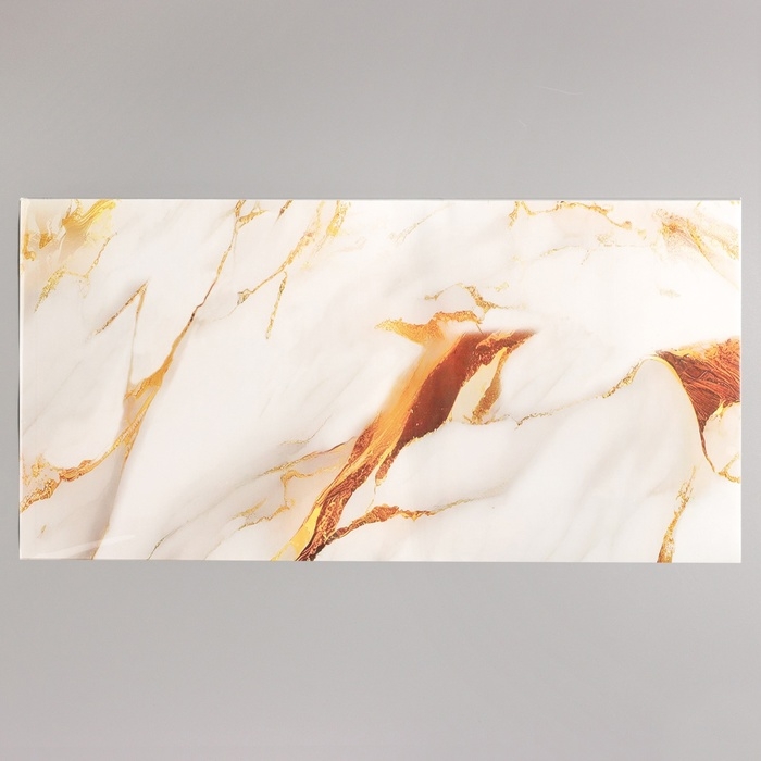 Панель самоклеящаяся 60*30см мрамор белый с золотом Панель самоклеящаяся 60*30см мрамор белый с золотом