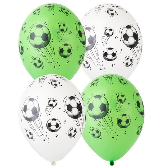Шар латексный 14" &laquo;Футбольный мяч&raquo;, шелкография, пастель, набор 25 шт., цвета МИКС