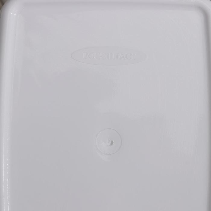 Ведро для мусора «Камелия», 8 л, белое