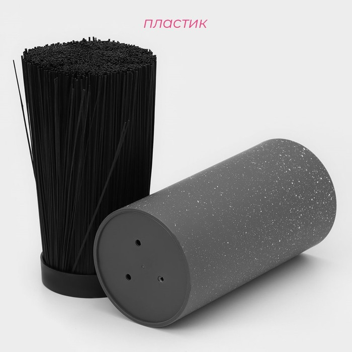 Подставка для ножей с наполнителем Доляна «Серый гранит», 11×11×22 см, цвет серый Подставка для ножей с наполнителем Доляна «Серый гранит», 11×11×22 см, цвет серый