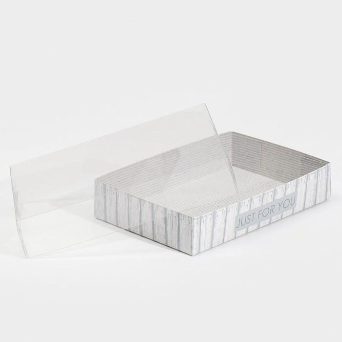 Кондитерская упаковка, коробка для макарун с PVC крышкой, Just for you, 17 х 12 х 3.5 см Кондитерская упаковка, коробка для макарун с PVC крышкой, Just for you, 17 х 12 х 3.5 см
