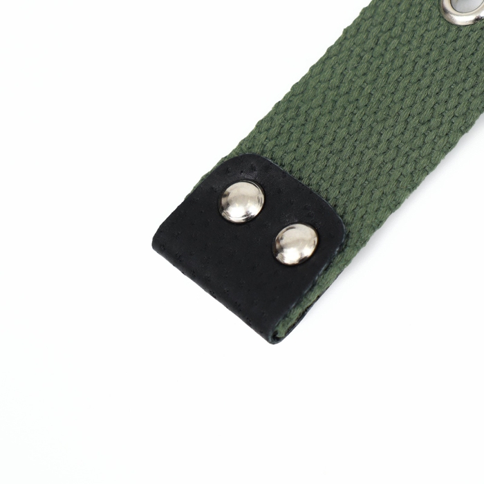 Ошейник брезентовый однослойный, 66 х 3 см, ОШ 33-60 см, тёмно-зелёный Ошейник брезентовый однослойный, 66 х 3 см, ОШ 33-60 см, тёмно-зелёный