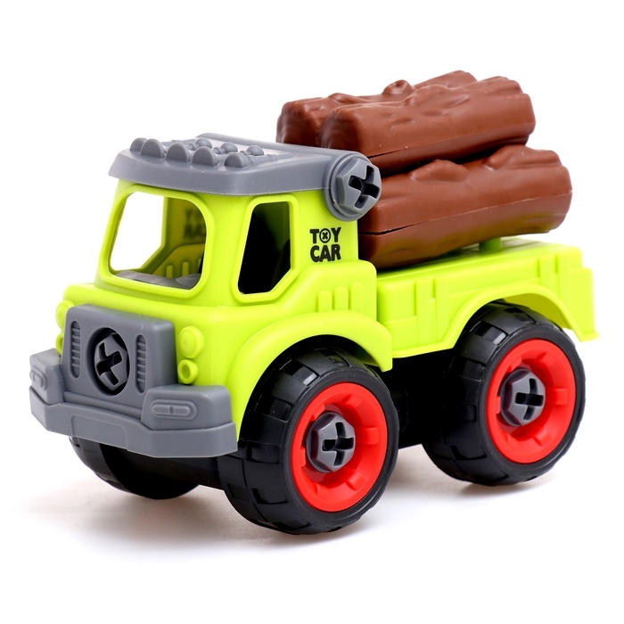 Конструктор винтовой «Лесовоз», с отвёрткой, 28 деталей Конструктор винтовой «Лесовоз», с отвёрткой, 28 деталей