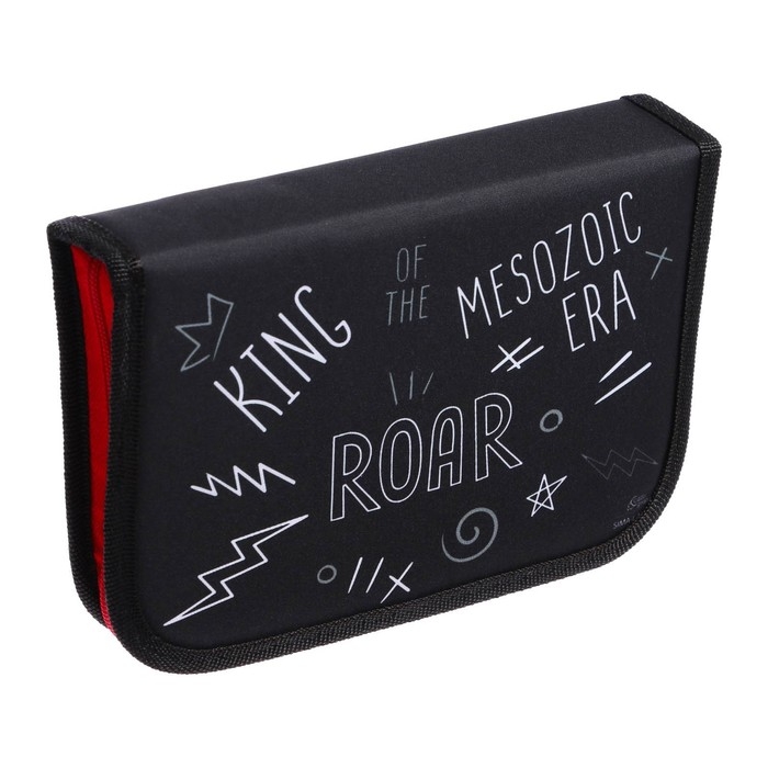 Пенал 3 секции, вкладка внутри, 140 х 210 х 40 мм, тканевый, Calligrata TOP Block Пенал 3 секции, вкладка внутри, 140 х 210 х 40 мм, тканевый, Calligrata TOP Block "Дино"