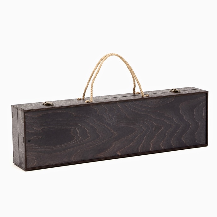 Набор с шампурами подарочный  Набор с шампурами подарочный "Медведь" с топором, в кейсе