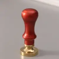 Печать для сургуча с пластиковой ручкой &laquo;Венок с буквой X&raquo;, 2.5&times;2.5&times;6.3 см