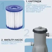 Бассейн каркасный Bestway Steel Pro 56681, 366&times;76 см, фильтр-насос, круглый