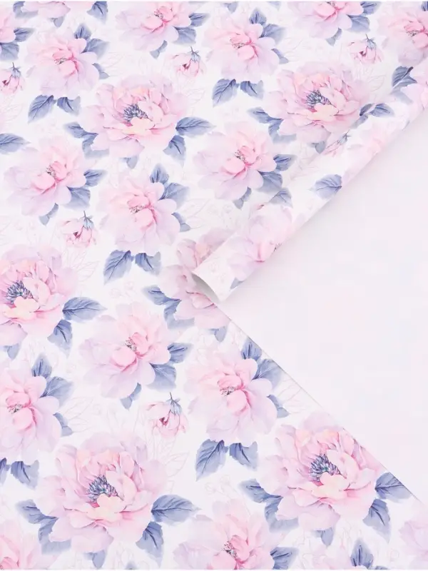Бумага упаковочная глянцевая &laquo;Нежные цветы&raquo;, 70&times;100 см