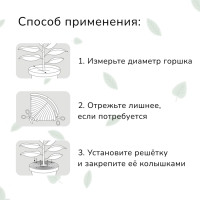 Защитная решётка для комнатных растений, от кошек, d = 19,5 см, пластик