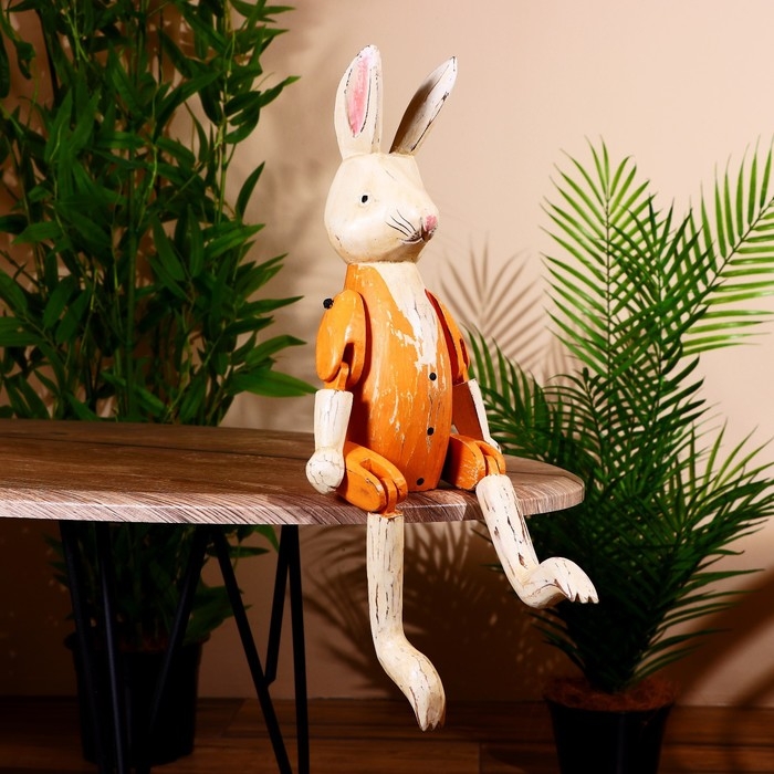 Сувенир Сувенир "Кролик" висячие лапки, дерево 40 см