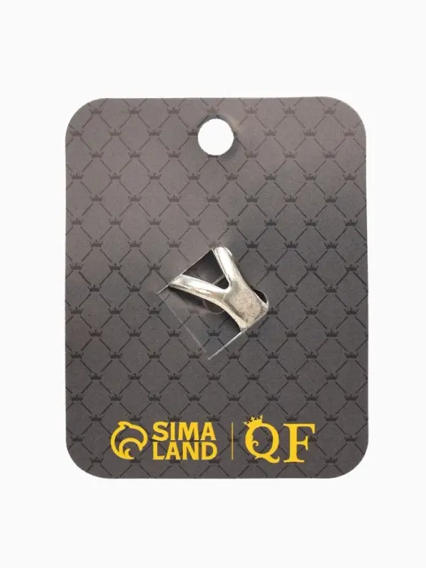 Кольцо для платка Кольцо для платка "Цветок в круге", цвет белый в чернёном серебре