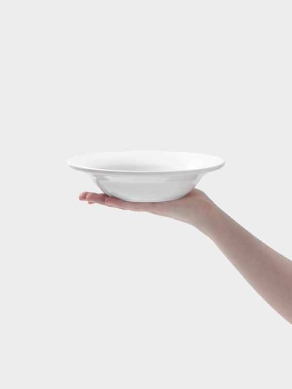 Тарелка глубокая Hanna Knövell, d=20.4 см, фарфор, белая