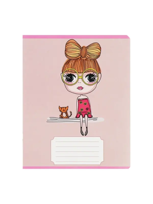 Комплект тетрадей из 10 штук, 24 листа в линию Calligrata &laquo;Fashion&raquo;, обложка мелованный картон, ВД-лак, блок №2, белизна 75% (серые листы), 5 видов по 2 штуки