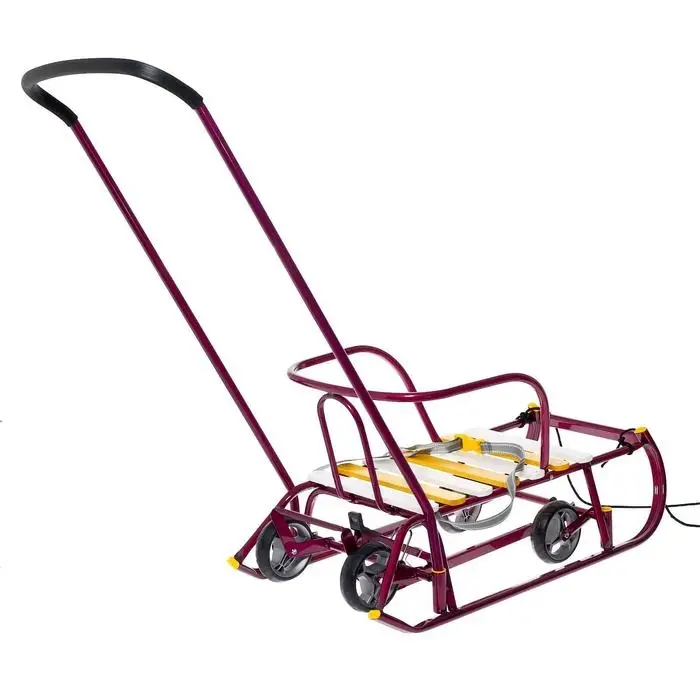 Санки «Тимка 6 универсал», амарантовый лак Санки «Тимка 6 универсал», амарантовый лак