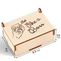 Коробка подарочная деревянная &laquo;Пей like a boss&raquo; 8.5&times;6&times;3.5 см