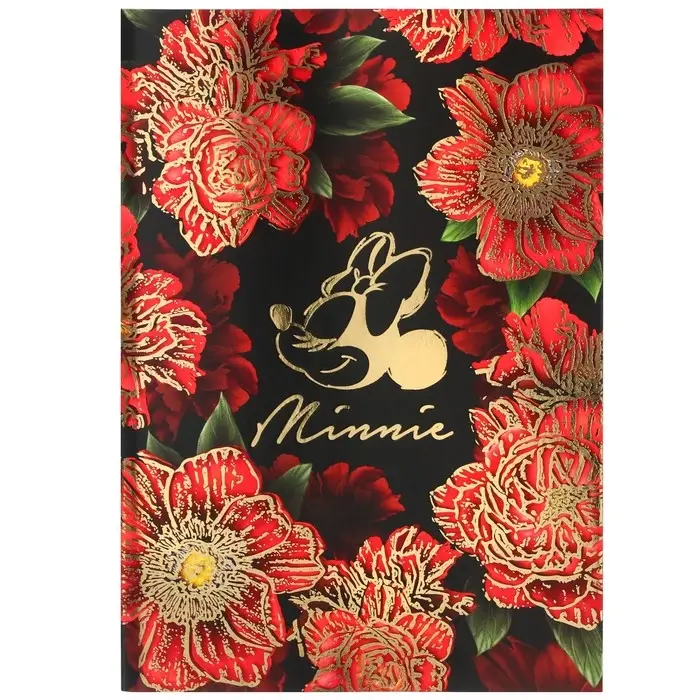 Блокнот А5, 40 листов, на скрепке, в точку, золотое тиснение, &laquo;Минни Маус&raquo;