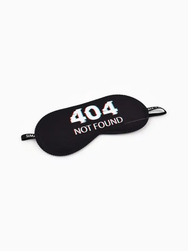 Маска для сна Not found, 19.3&times;9.5 см, чёрная