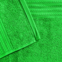 Набор полотенец махровых Luscan/бордюр 400г/м2, 70х140 салат, 5 шт/уп