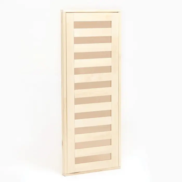 Дверь для бани и сауны &laquo;Зебра&raquo;, коробка 180&times;70 см, деревянная, со стеклом