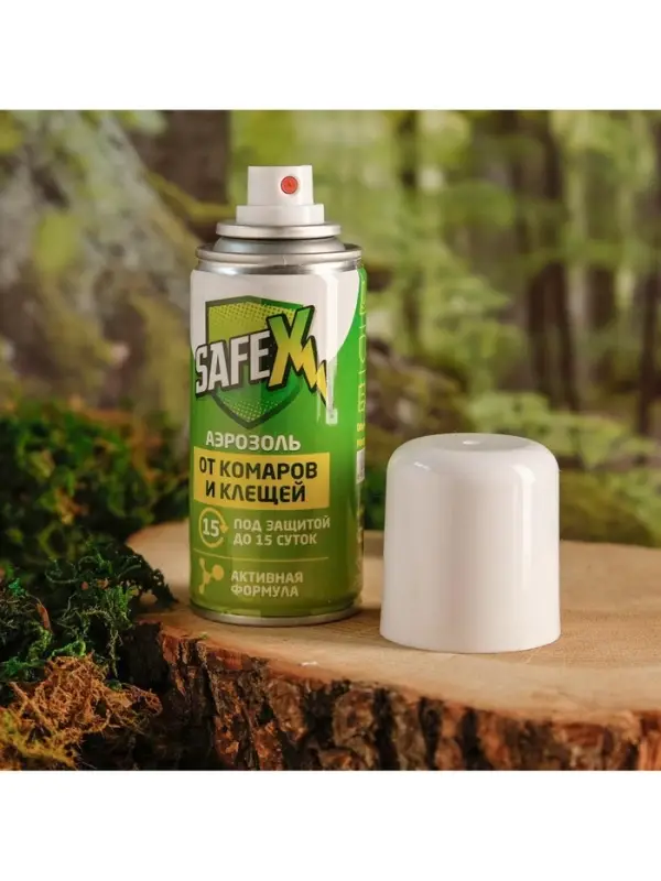 Аэрозоль Репеллент SAFEX, от клещей и комаров, для всей семьи, 100 мл