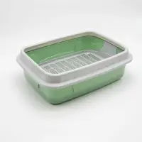 Туалет с бортом с сеткой, 45&times;34&times;15 см, серый, оливковый