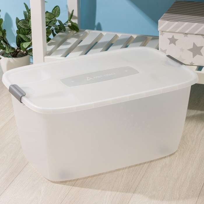 Бокс универсальный, на колёсиках, 46 л, 60×40×29 см, цвет МИКС Бокс универсальный, на колёсиках, 46 л, 60×40×29 см, цвет МИКС