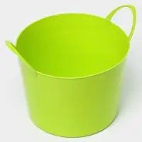 Корзина для белья мягкая, 17 л, d=33 см, h=24.5 см, ярко-зелёная