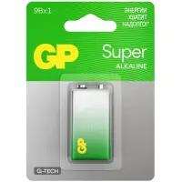 Батарейка алкалиновая GP Super, 6LR61 (6LF22, MN1604)-1BL, 9 В, крона, блистер, 1 шт.