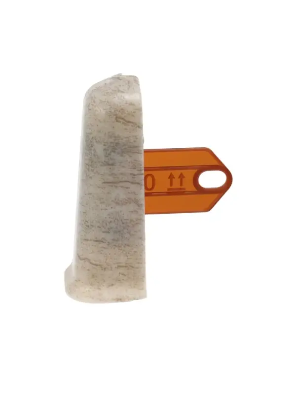 Угол наружный для плинтуса &laquo;Деконика&raquo;, с крепежом, 70 мм, 2 штуки, цвет 547 лофт светло-серый