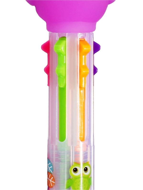 Ручка шариковая автоматическая 6-х цветная Совы (штрихкод на штуке) Ручка шариковая автоматическая 6-х цветная Совы (штрихкод на штуке)