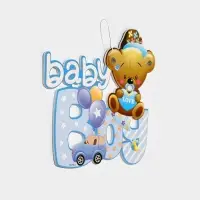 Украшение на гендер пати &laquo;Подвеска Baby Boy&raquo;, 28.5&times;26 см, голубое