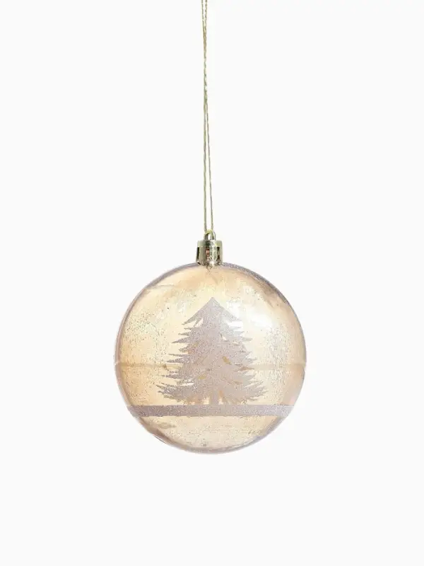 Ёлочные игрушки &laquo;Зимняя сказка&raquo;, шары новогодние, d=8 см, набор 2 шт., бело-коричневый