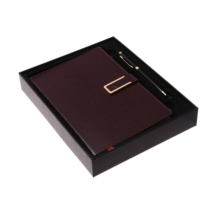 Ежедневник недатированный, обложка ПВХ, формат А5, 140 листов, клетка, с ручкой, подарочная коробка, МИКС Ежедневник недатированный, обложка ПВХ, формат А5, 140 листов, клетка, с ручкой, подарочная коробка, МИКС