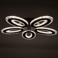 Люстра с ПДУ 1095/5BK LED 190Вт диммер черный 62х62х10 см BayerLux