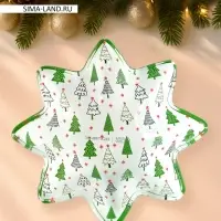 Салатник звезда "Елочка" 13,3х3,6 см