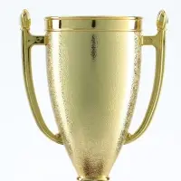 Кубок спортивный, подставка пластик, 12&times;6.3&times;6.3 см, цвет золотой