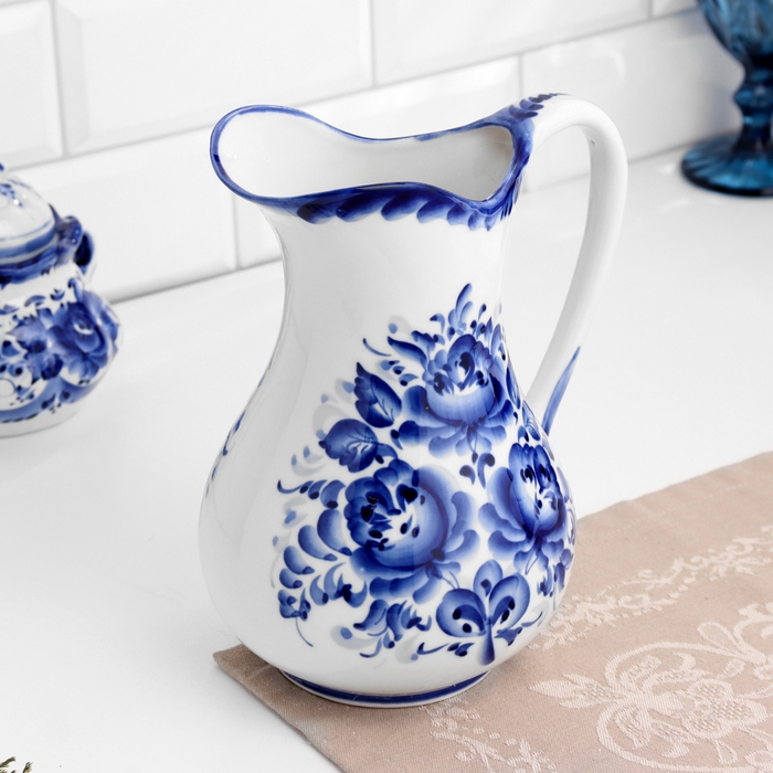 Кувшин «Аннушка», 1,5 л, 20,5 см, , гжель Кувшин «Аннушка», 1,5 л, 20,5 см, , гжель