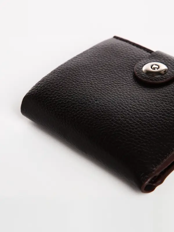 Портмоне мужское, на магните, коричневое