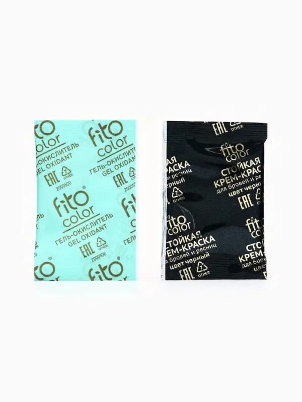 Крем-краска стойкая для бровей и ресниц Fito color, черный 1.0, 2&times;2 мл