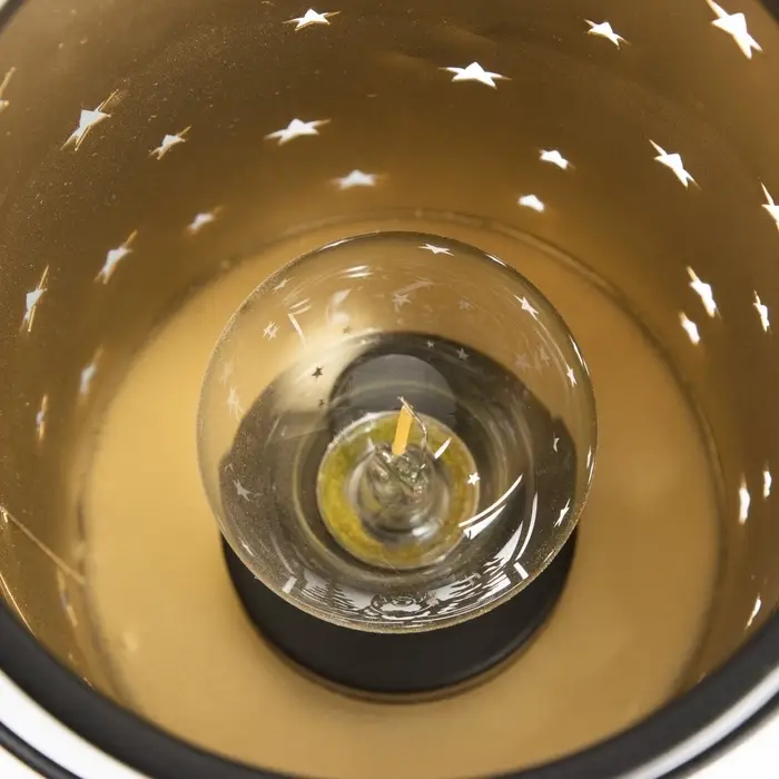 Фигурка светящаяся RISALUX &laquo;Ночные звёзды&raquo;, LED-ночник, 3&times;ААА, чёрный, 12&times;12&times;20.5 см