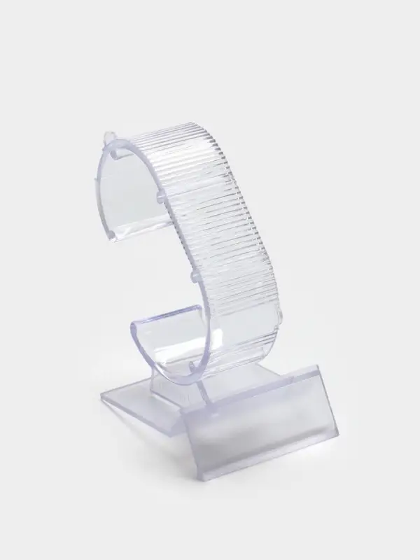 Подставка под часы, ребристая поверхность, 4.5&times;6&times;9 см, прозрачная