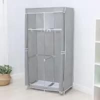 Шкаф тканевый каркасный, складной LaDо́m, 83&times;45&times;160 см, серый