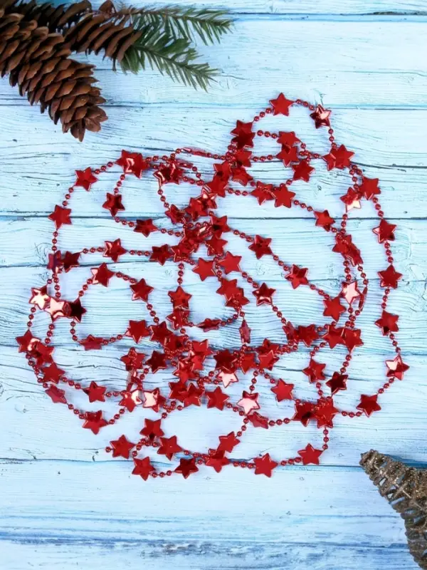 Бусы на ёлку &laquo;Звёзды&raquo;, длина 2.7 м, МИКС