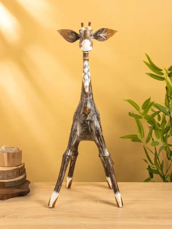 Сувенир Сувенир "Жирафик" дерево 25х25х70 см, цв. коричневый