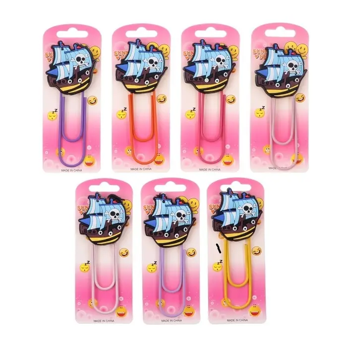 Закладка-скрепка большая «Корабль», 11 см, МИКС Закладка-скрепка большая «Корабль», 11 см, МИКС