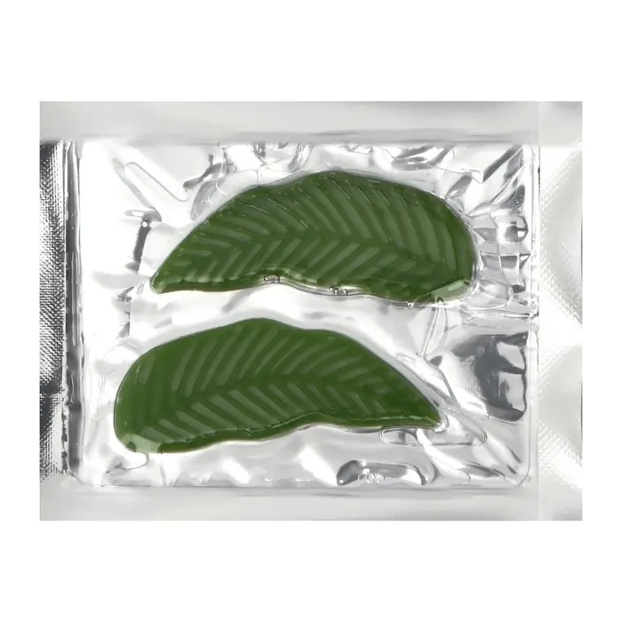 Патч гидрогелевый коллагеновый для глаз зеленый в форме листьев Патч гидрогелевый коллагеновый для глаз зеленый в форме листьев