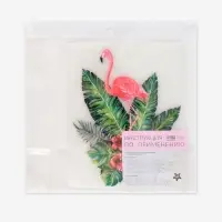 Термонаклейка &laquo;Фламинго в кустах&raquo;, 19.5&times;15 см