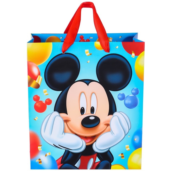Пакет подарочный, 23х27х11.5 см, упаковка, Микки Маус