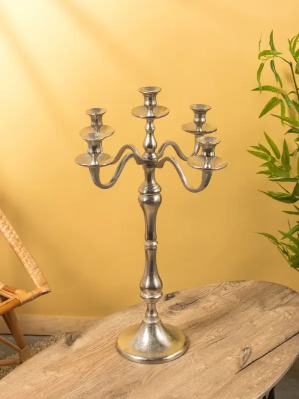 Подсвечник канделябр на 5 свечей  Подсвечник канделябр на 5 свечей "Роскошь" алюминий 46х46х69,5 см