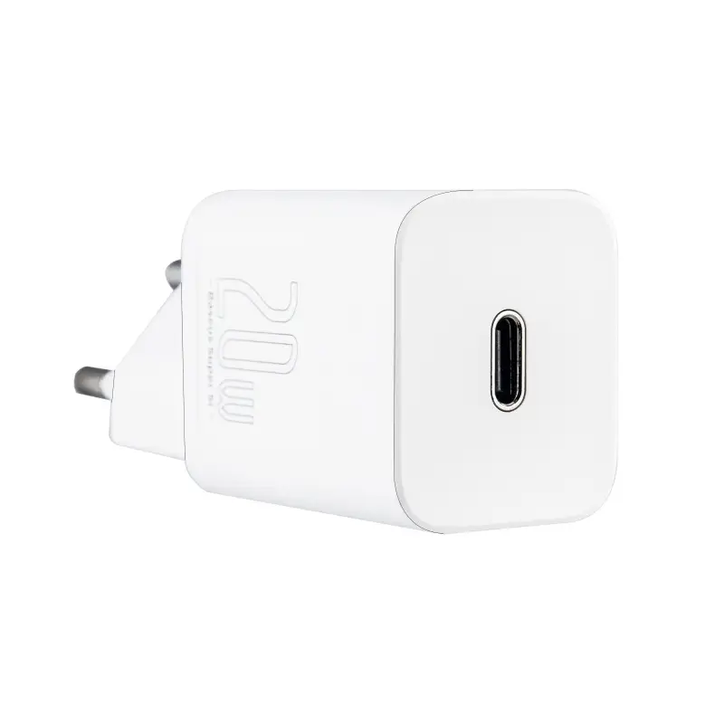 Переходник сетевого зарядного устройства на Type-C PD20W CCSUP-B02 Baseus белый